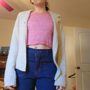 Tan collared sweater cardigan for fall